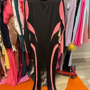 Fashion Nova Black and Pink Jumpsuit
